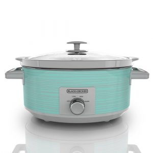 BLACK DECKER 7 Quart Dial Control, Slow Cooker with Built-in Lid Holder