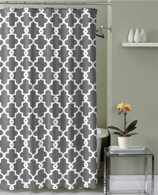 Geometric Patterned Shower Curtain