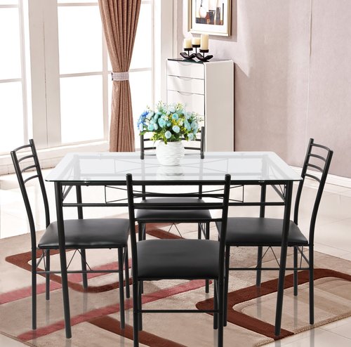 Vecelo Dining Table with 4 Chairs