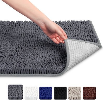 VDOMUS Soft Microfiber Shag Bath Rug