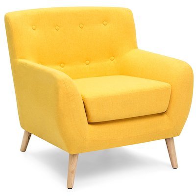 Mid-Century Modern Upholstered Tufted Accent Chair