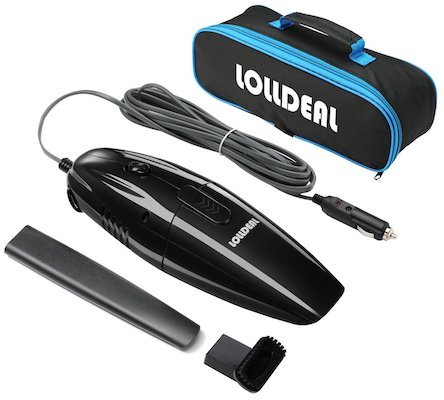 LOLLDEAL 12V 75W Black Car Vacuum Cleaner