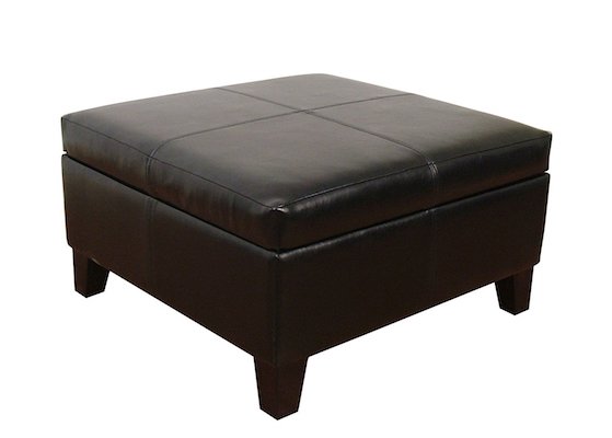 Faux Leather Storage Table Bench