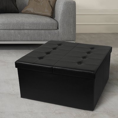 Otto & Ben Ottoman, Ottomans Bench with Faux Leather