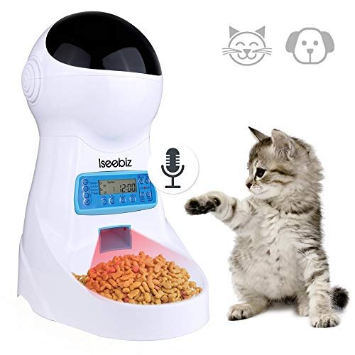 Iseebiz Automatic Cat Feeder 3L Pet Food Dispenser