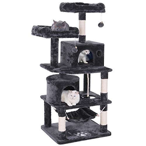 BEWISHOME Cat Tree Condo Furniture Kitten Activity Tower Pet