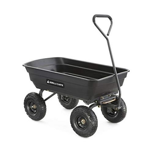 Gorilla Carts Garden Dump Cart with Steel Frame